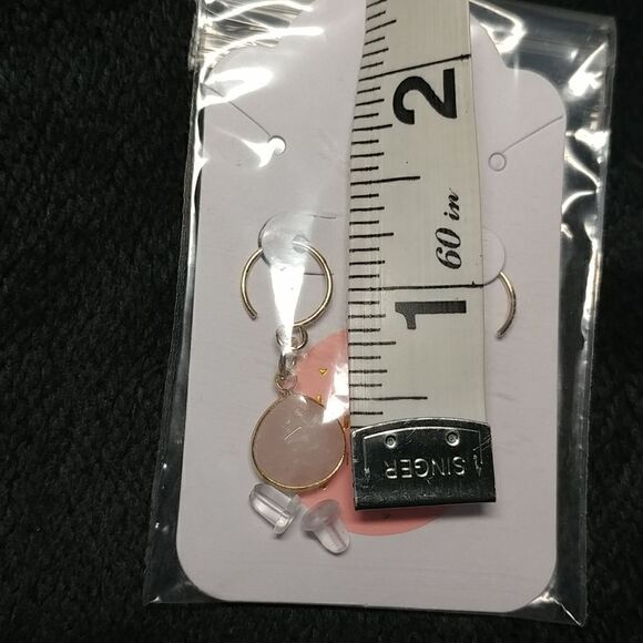 Rose Quartz Earrings - Picture 4 of 4